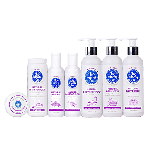 The Moms Co Everything For Baby Suitcase Gift Box, 7 pcs 7 