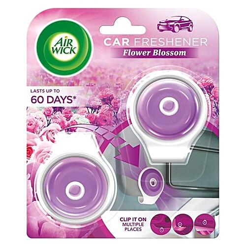 Air wick Car Freshener Multisurface Clip, Flower Blossom, 9 g (Pack