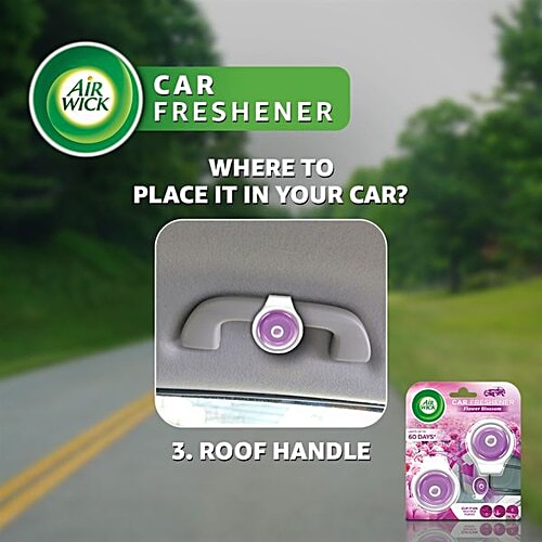 Air wick Car Freshener Multisurface Clip, Flower Blossom, 9 g (Pack