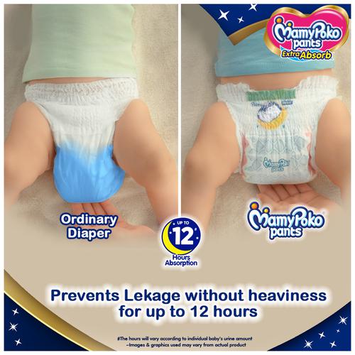 Mamypoko Pant Diapers Extra Absorb - New Born, Leakage Prevention, 58 pcs  