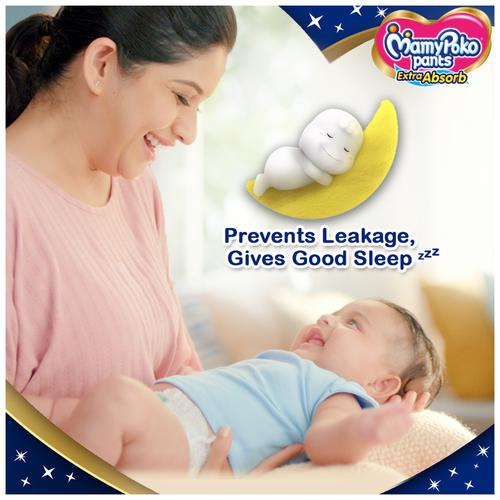 Mamypoko Pant Diapers Extra Absorb - New Born, Leakage Prevention, 58 pcs  