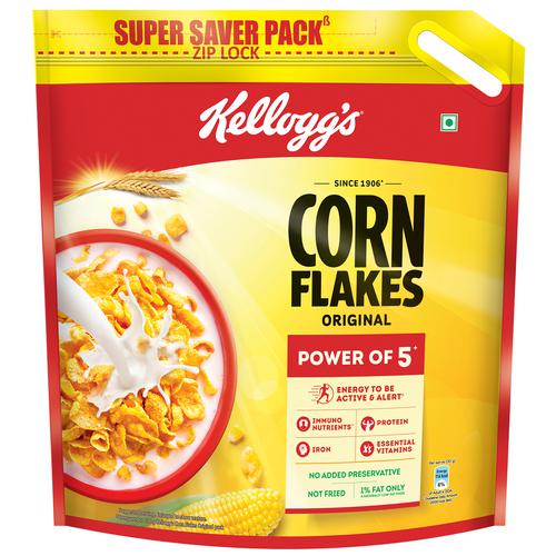Kelloggs Corn Flakes - Original, 1.2 Kg  Power of 5 (Energy, Protein, Iron, Calcium & Vitamins)