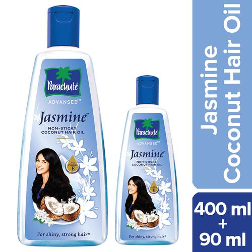 Buy Parachute Advansed Jasmine Coconut Hair Oil With Vitamin E -  Non-Sticky, For Healthy Shiny Hair Online at Best Price of Rs 240 -  bigbasket