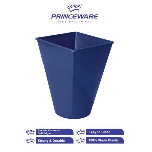 Princeware Open Square Dustbin / Garbage Bin Bucket - Blue Colour, 8 L  Strong