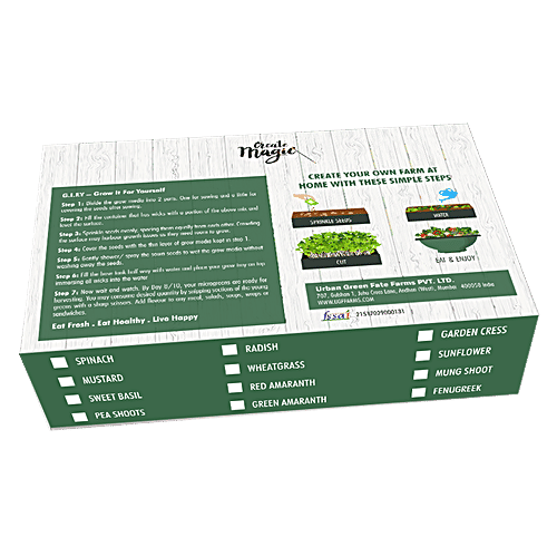 UGF Farms Microgreens Starter Kit - Soil-Less Organic Plant Seeds, Fenugreek, 200 g All Natural, Zero Carbon Food, Non Gmo