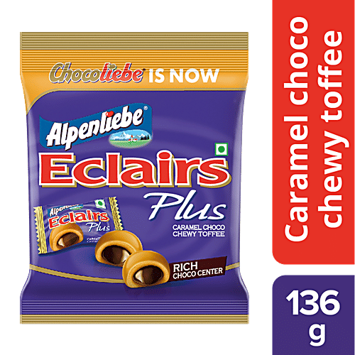 Buy ALPENLIEBE Eclairs Plus Caramel Choco Chewy Toffee Online at Best