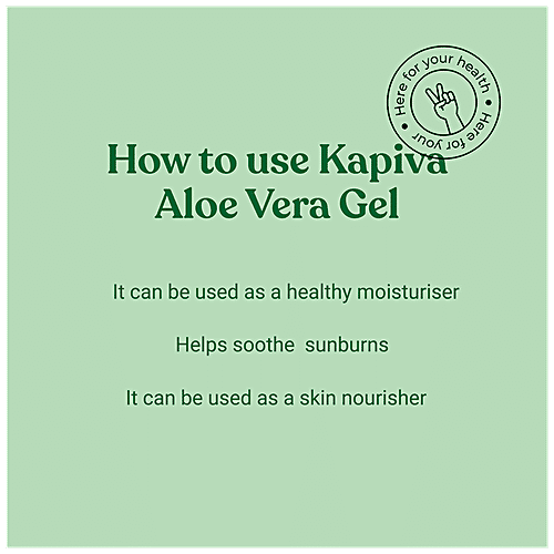 Kapiva Pure Aloe Vera Gel - For Hydrating, Moisturising, Soothing Skin, 500 g  
