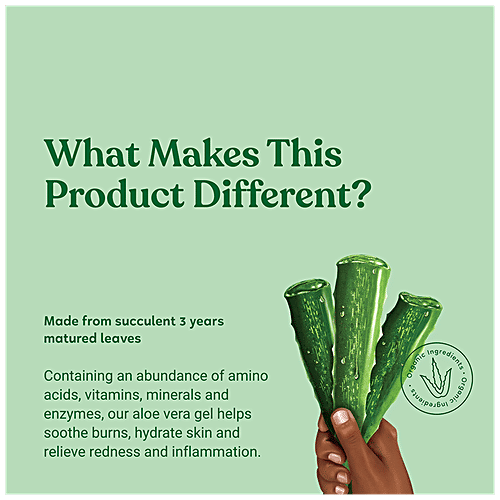 Kapiva Pure Aloe Vera Gel - For Hydrating, Moisturising, Soothing Skin, 500 g  