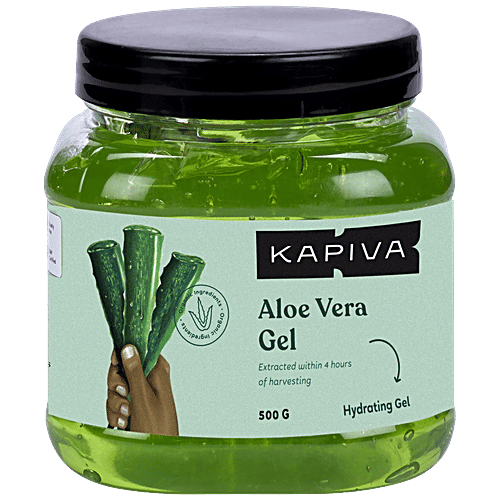 Kapiva Pure Aloe Vera Gel - For Hydrating, Moisturising, Soothing Skin, 500 g  