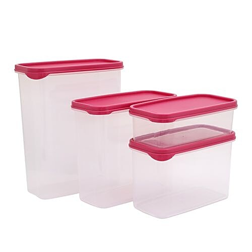 Buy Mastercook Storage Container Set Magenta, Plastic, Plain