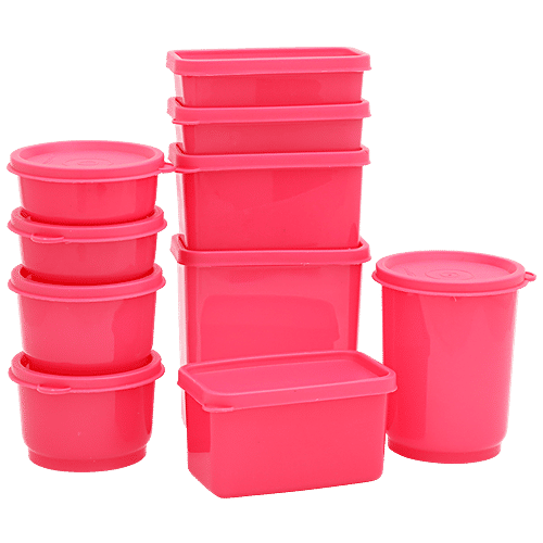 Buy Mastercook Storage Container Pink, Plastic, Plain, Rectangular
