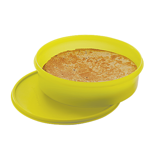 Mastercook Premium Storage Container with Lid - Blue, Plastic, Plain, Round & Flat, 1.5 L  Dishwasher Safe