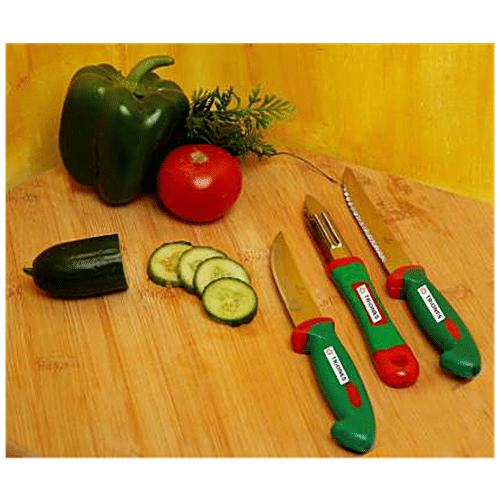 Triones Knife Set With Peeler - Assorted, 3 pcs Dishwasher Safe