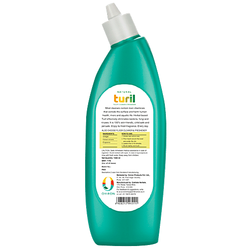 Turil Natural Toilet Cleaner & Freshner, 1 L Green Lemon