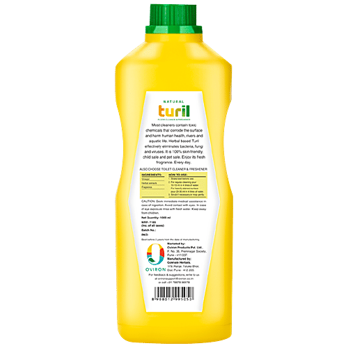 Turil Natural Floor Cleaner & Freshner, 1 L  Fresh Lemon