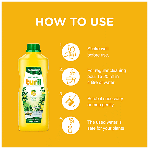 Turil Natural Floor Cleaner & Freshner, 1 L  Fresh Lemon