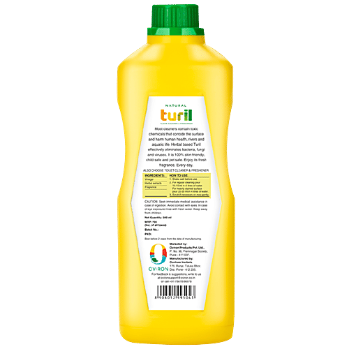 Turil Natural Floor Cleaner & Freshner, 500 ml Fresh Lemon