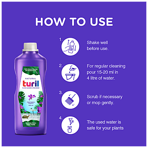 Turil Natural Floor Cleaner & Freshner, 500 ml Violet Meadows