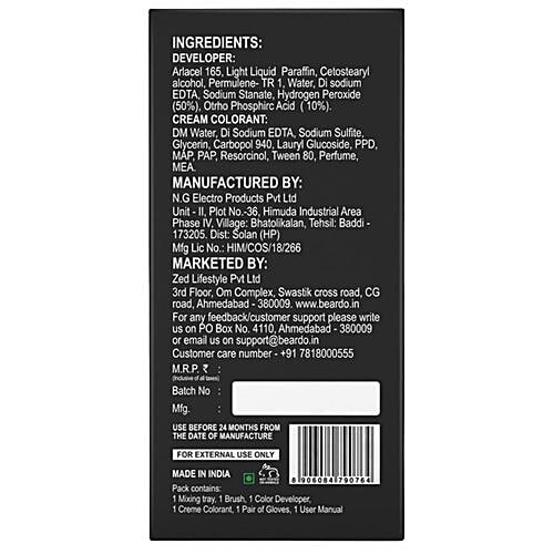 Beardo Beard Colour For Men - Natural Black, 30 g  