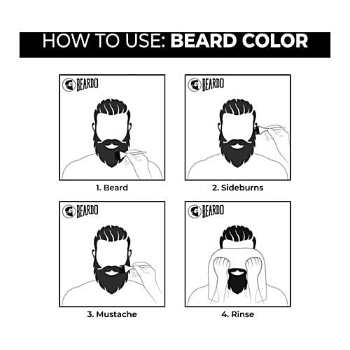 Beardo Beard Colour For Men - Natural Black, 30 g  