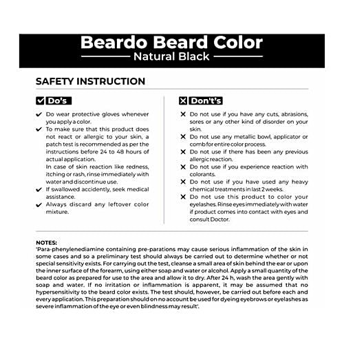 Beardo Beard Colour For Men - Natural Black, 30 g  
