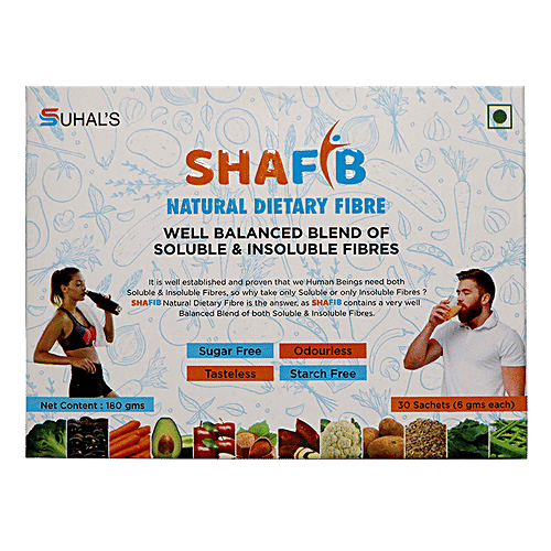 SHAFIB Natural Dietary Fibre, 6 g Pack of 30 