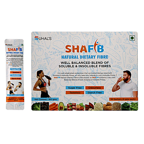 SHAFIB Natural Dietary Fibre, 6 g Pack of 30 