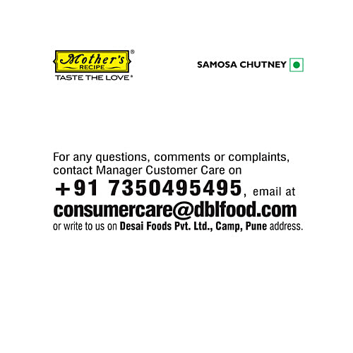 Mother's Recipe Samosa Chutney, 200 g No Trans Fat