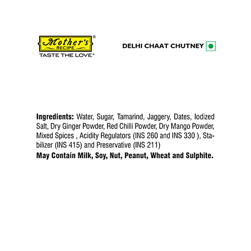 Mother's Recipe Delhi Chaat Chutney Chutney, 200 g  No Trans Fat