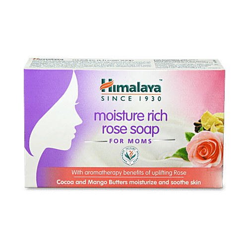 Himalaya Moisture Rich Rose Soap - For Moms, 75 g