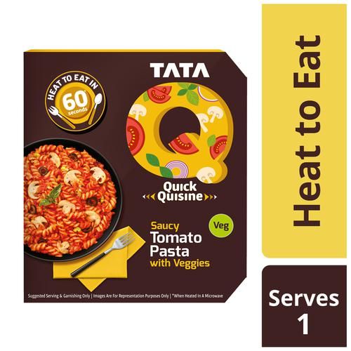 TATA Q Heat To Eat - Saucy Tomato Pasta With Veggies, 290 g  