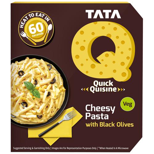 TATA Q Heat To Eat - Cheesy Pasta With Black Olives, 290 g  