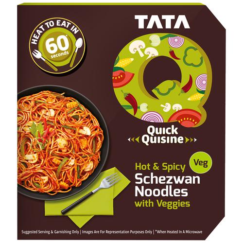 TATA Q Heat To Eat - Hot & Spicy Schezwan Noodles With Veggies, 290 g  