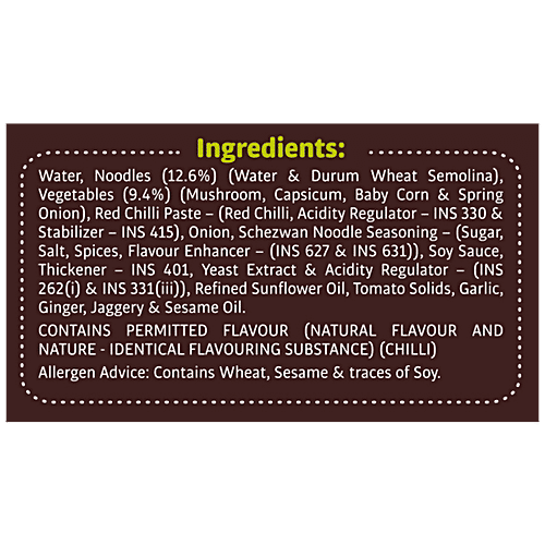 TATA Q Ready To Eat Hot & Spicy Schezwan Noodles With Veggies - High Quality Ingredients, 290 g Quick Quisine