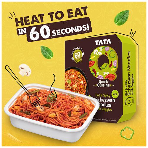 TATA Q Heat To Eat - Hot & Spicy Schezwan Noodles With Veggies, 290 g  