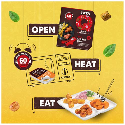TATA Q Heat To Eat - Spicy Chicken Bites, 180 g  