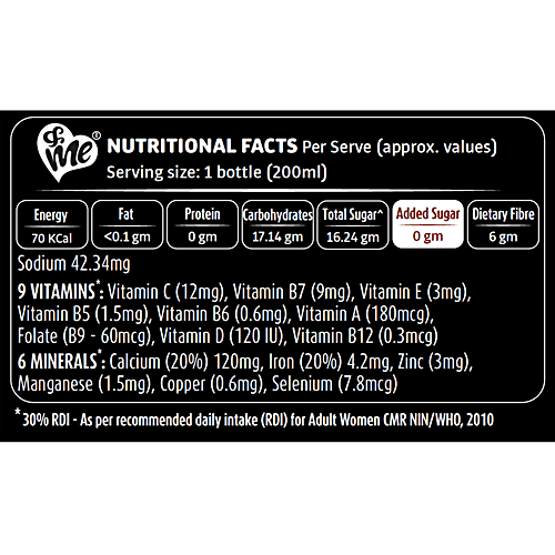 &Me Skin Women's Health Drink - Watermelon & Rose, 200 ml Pet Bottle 