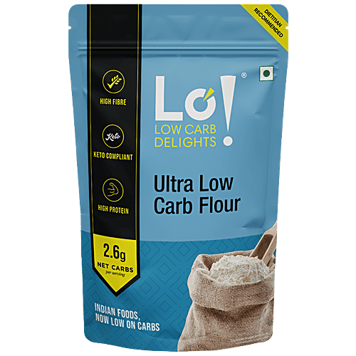 LO! Ultra Low Carb Keto Flour - High Fibre, Dietitian Recommended Atta, 2 kg Pouch 