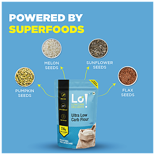 LO! Ultra Low Carb Keto Flour - High Fibre, Dietitian Recommended Atta, 2 kg Pouch 