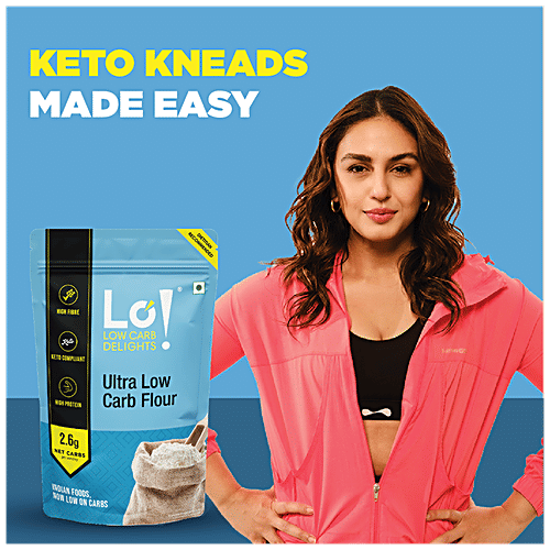 LO! Ultra Low Carb Keto Flour - High Fibre, Dietitian Recommended Atta, 2 kg Pouch 