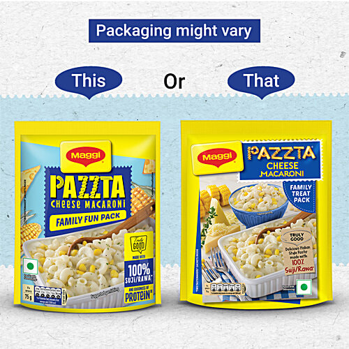 Maggi Pazzta Cheese Macaroni, 150 g Made With Suji/Rawa, Goodness of Protein