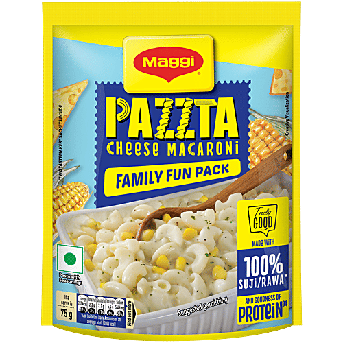 Maggi Pazzta Cheese Macaroni, 150 g Made With Suji/Rawa, Goodness of Protein