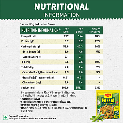 Maggi Pazzta Masala Penne Pasta, 139 g