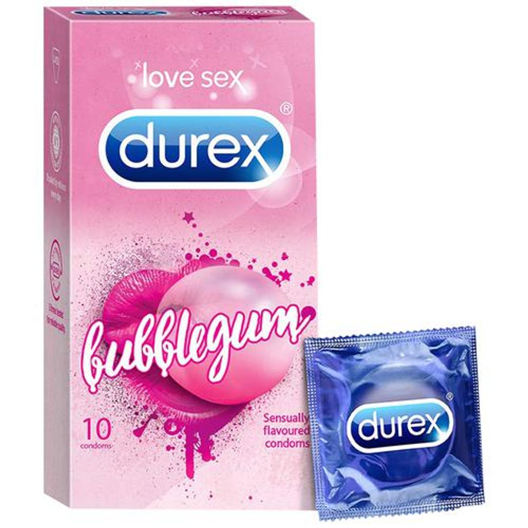 Durex Bubblegum Flavoured Condoms, 10 pcs 