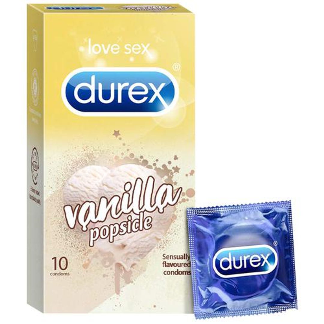 Durex Vanilla Popsicle Flavoured Condoms, 10 pcs 
