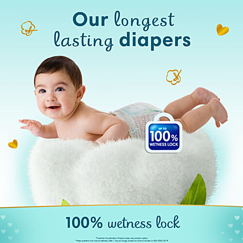 Pampers  Premium Care Diaper Pants - Medium, 7-12 kg, Air Channels, Lotion with Aloe Vera, 162 pcs Box 