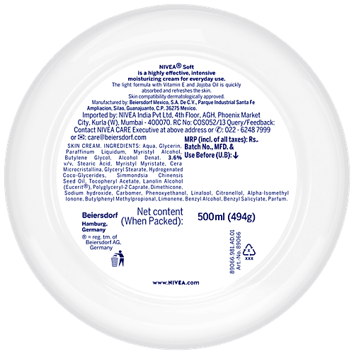 nivea soft 500ml