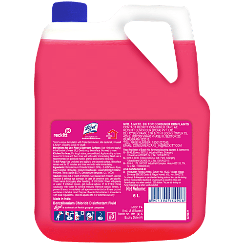 Lizol Disinfectant Surface Cleaner - Floral, 5 L