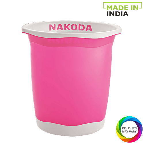 Nakoda Pixel Open Plastic Dustbin / Garbage Bin - Assorted Colour, 8 L  