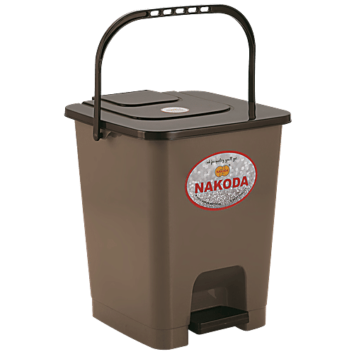 Nakoda Modern Pedal Square Plastic Dustbin / Garbage Bin - Assorted Colour, 7 L  